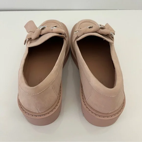 NORDSTROM Trinity Lug Sole Leather Loafer In Pink Peach NEW - Picture 9 of 13